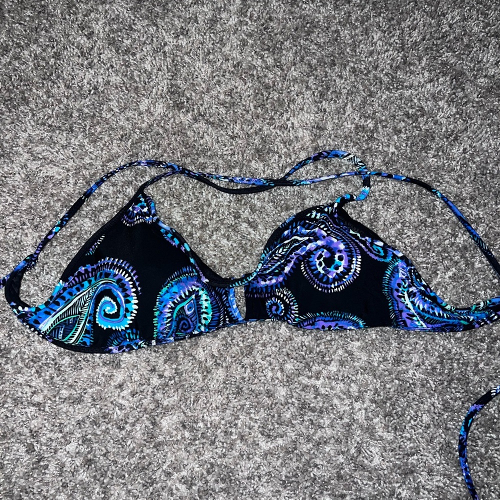 Paisley Print Bikini Top
